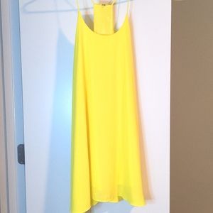 Yellow flowy dress